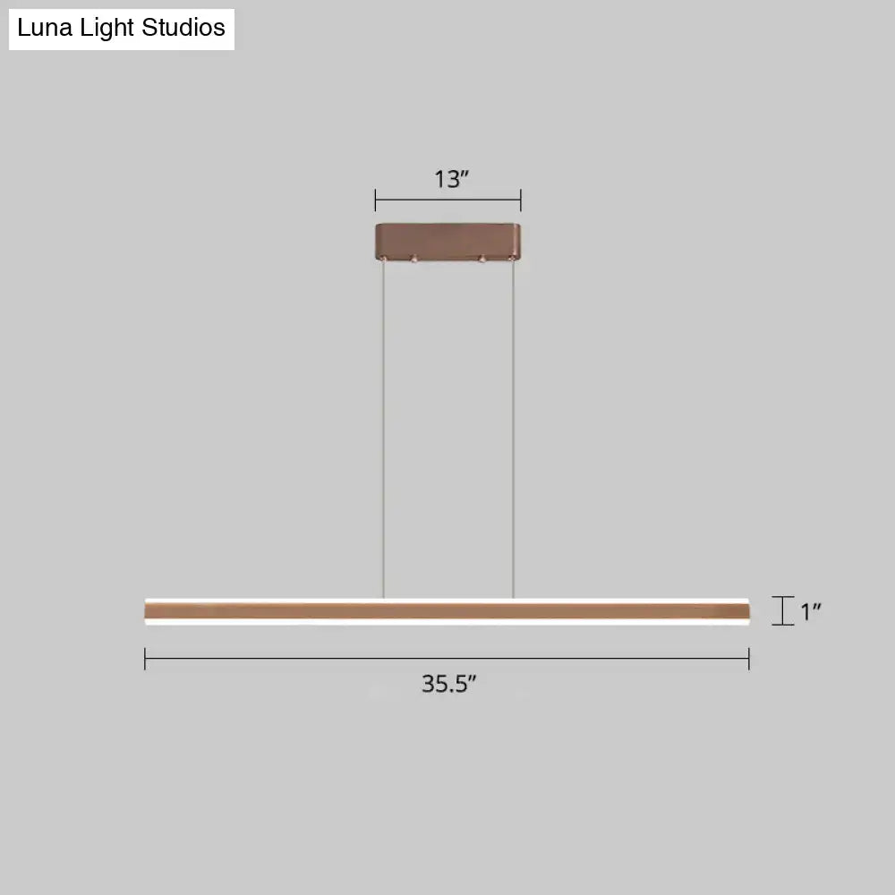 Modern copper triangle led hanging lamp kitchen island light