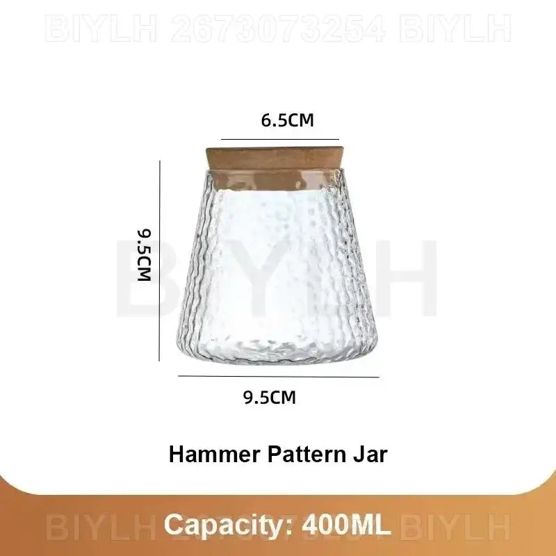 Small transparent glass vase with bamboo base for living room decor