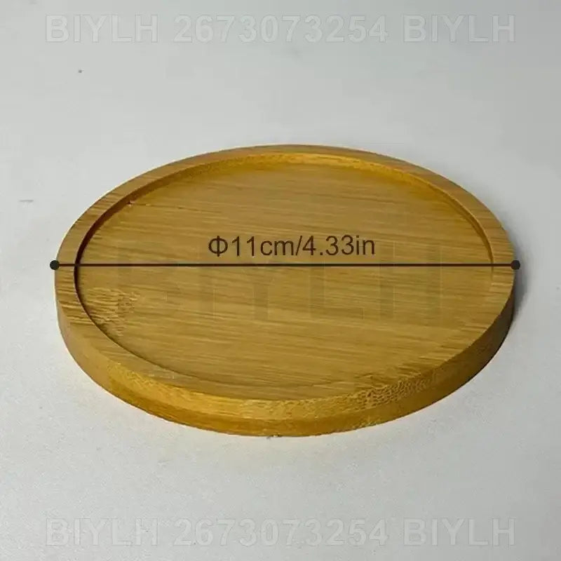 Small transparent glass vase with bamboo base for living room decor