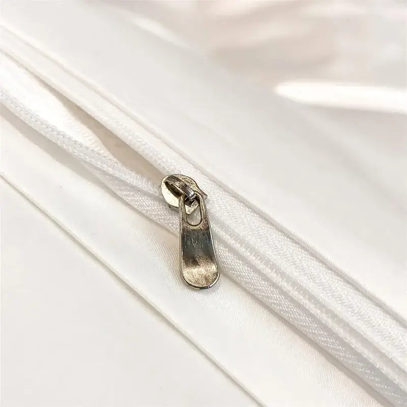 Silver gray satin 1000tc duvet cover set bedroom bedding