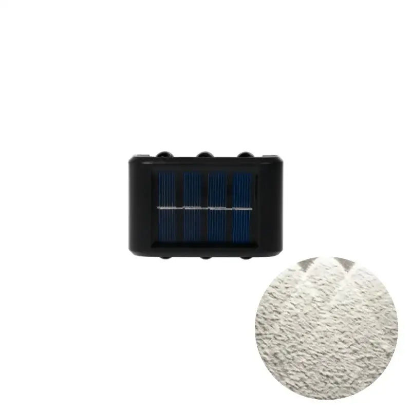 Modern black rectangular solar led outdoor wall lights garden patio
