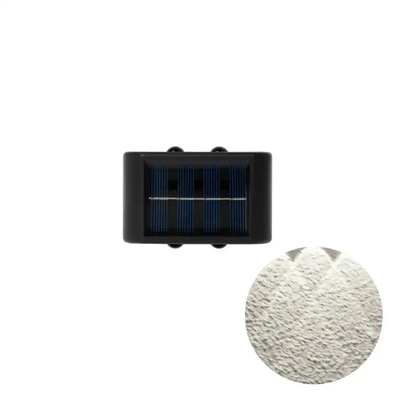 Modern black rectangular solar led outdoor wall lights garden patio