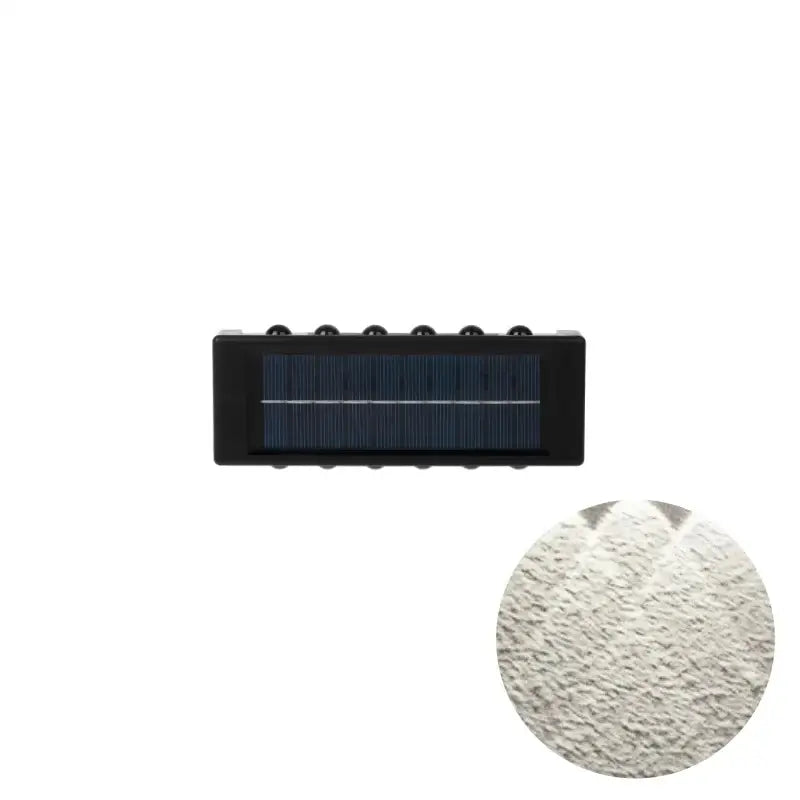 Modern black rectangular solar led outdoor wall lights garden patio