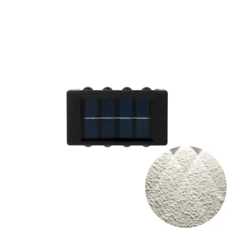 Modern black rectangular solar led outdoor wall lights garden patio