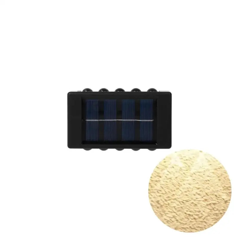 Modern black rectangular solar led outdoor wall lights garden patio