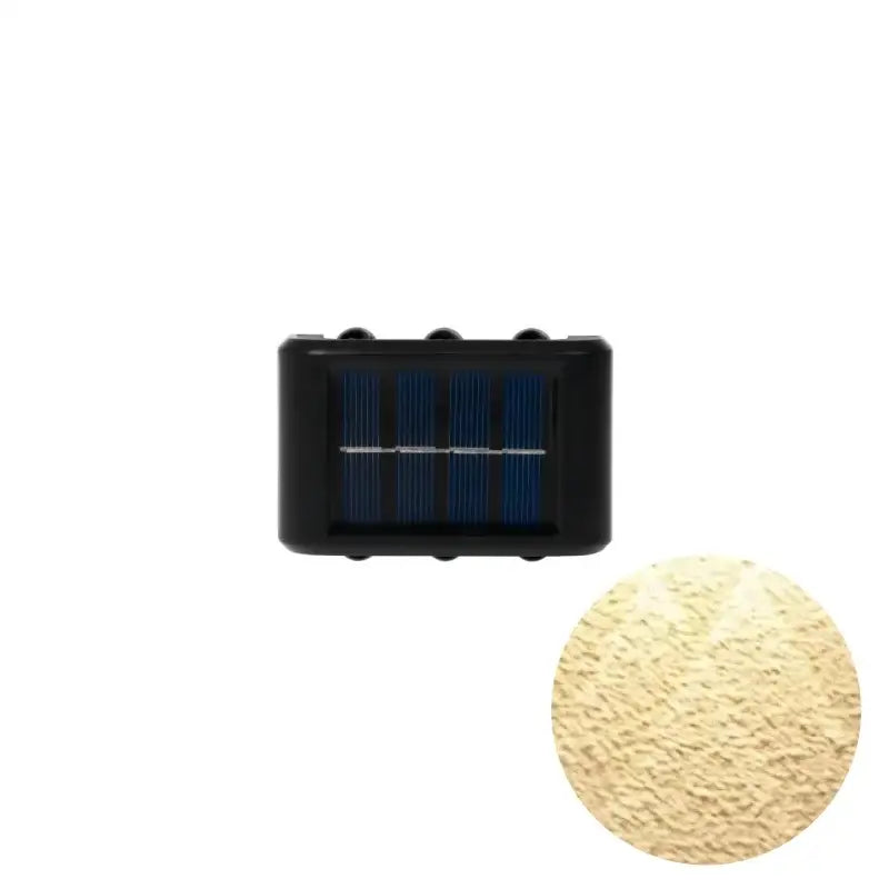 Modern black rectangular solar led outdoor wall lights garden patio