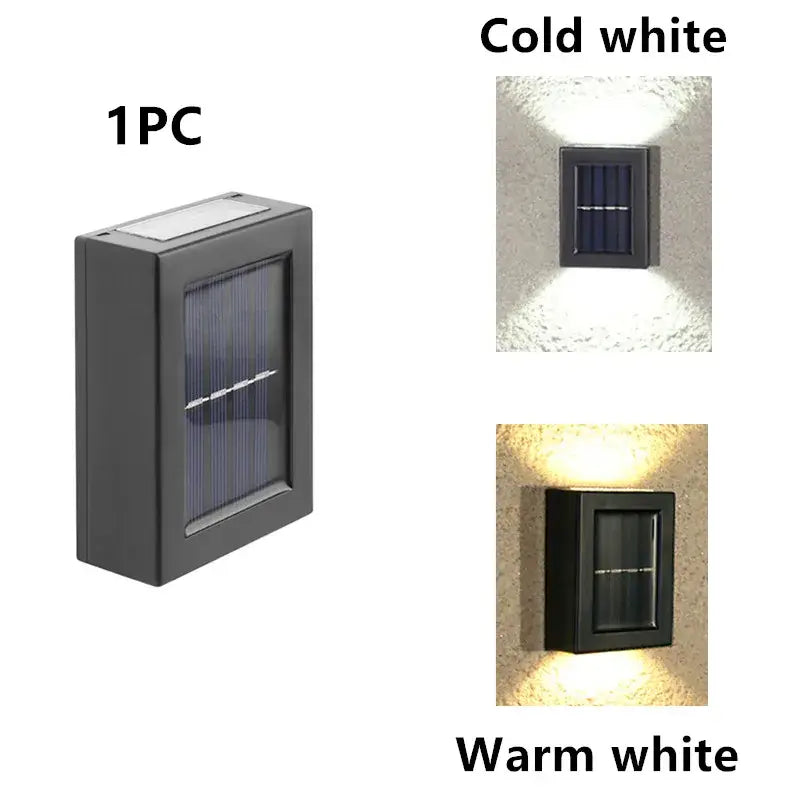 Modern matte black rectangular outdoor led lights garden wall decor