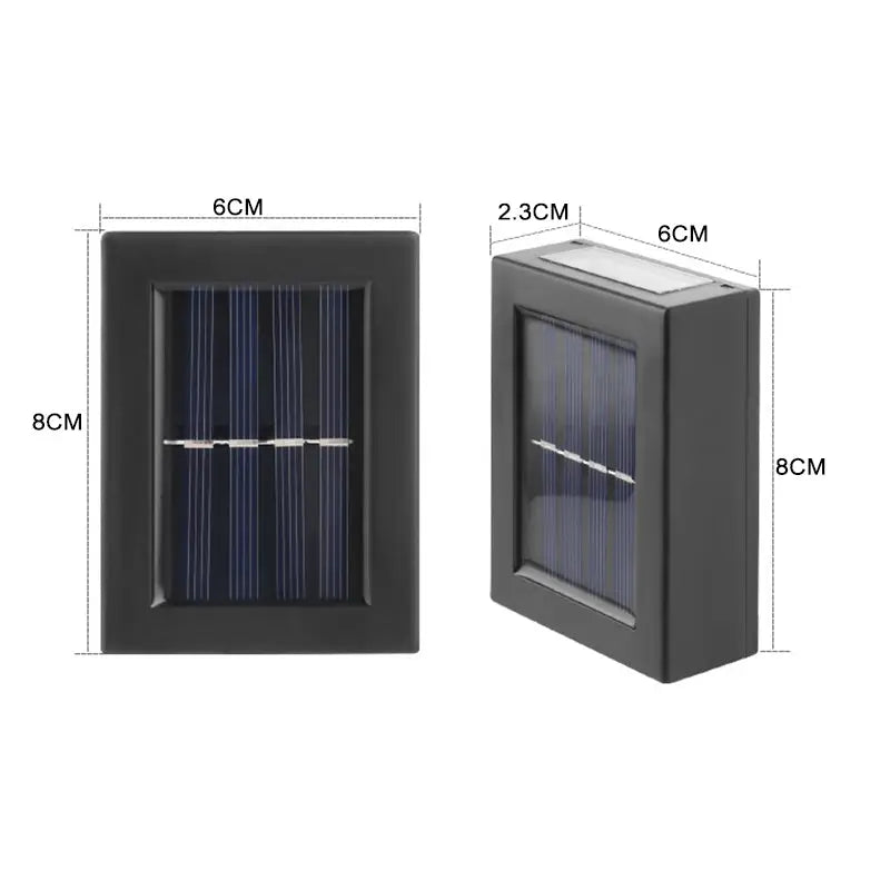 Modern matte black rectangular outdoor led lights garden wall decor