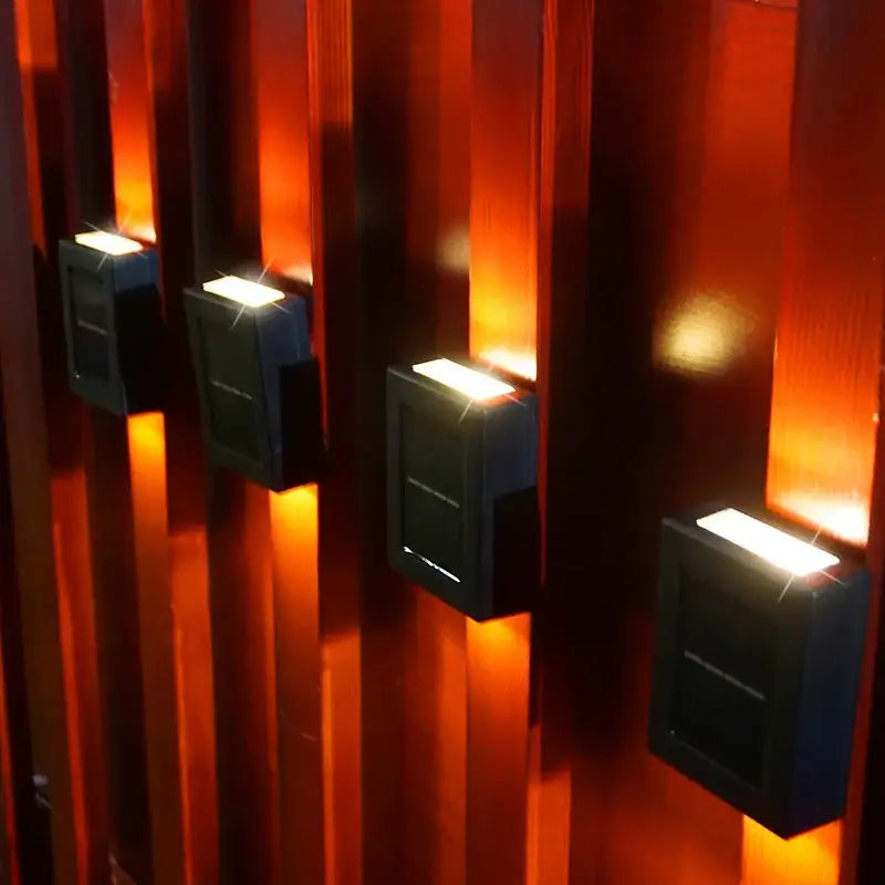 Modern matte black rectangular outdoor led lights garden wall decor