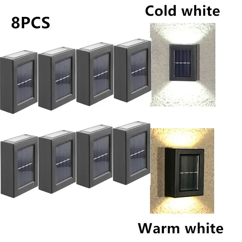 Modern matte black rectangular outdoor led lights garden wall decor