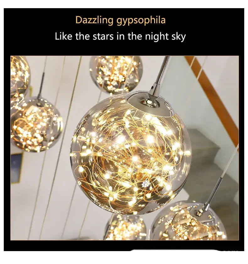 Modern spiral crystal ball chandelier dining room free shipping