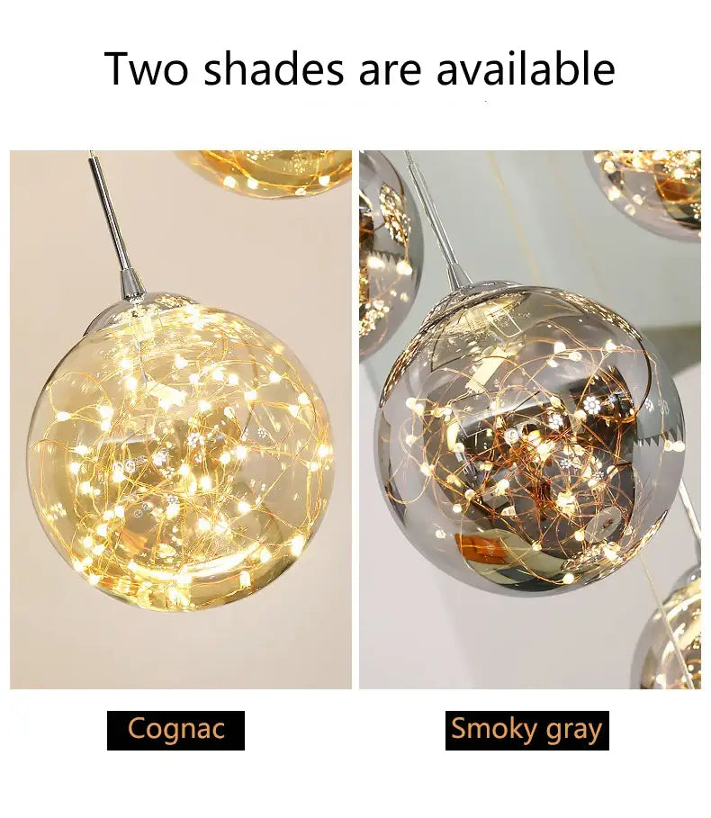 Modern spiral crystal ball chandelier dining room free shipping
