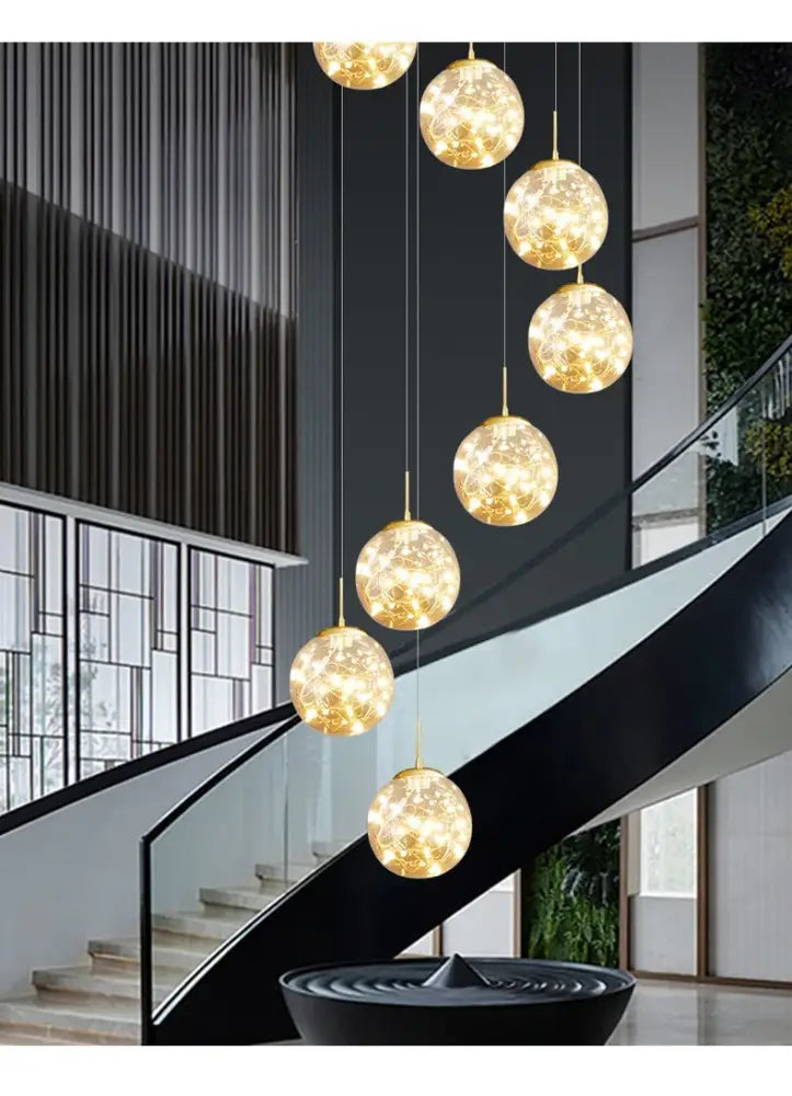 Modern spiral crystal ball chandelier dining room free shipping