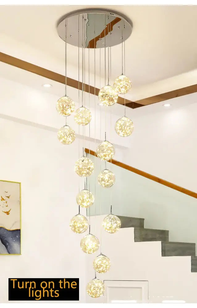 Modern spiral crystal ball chandelier dining room free shipping