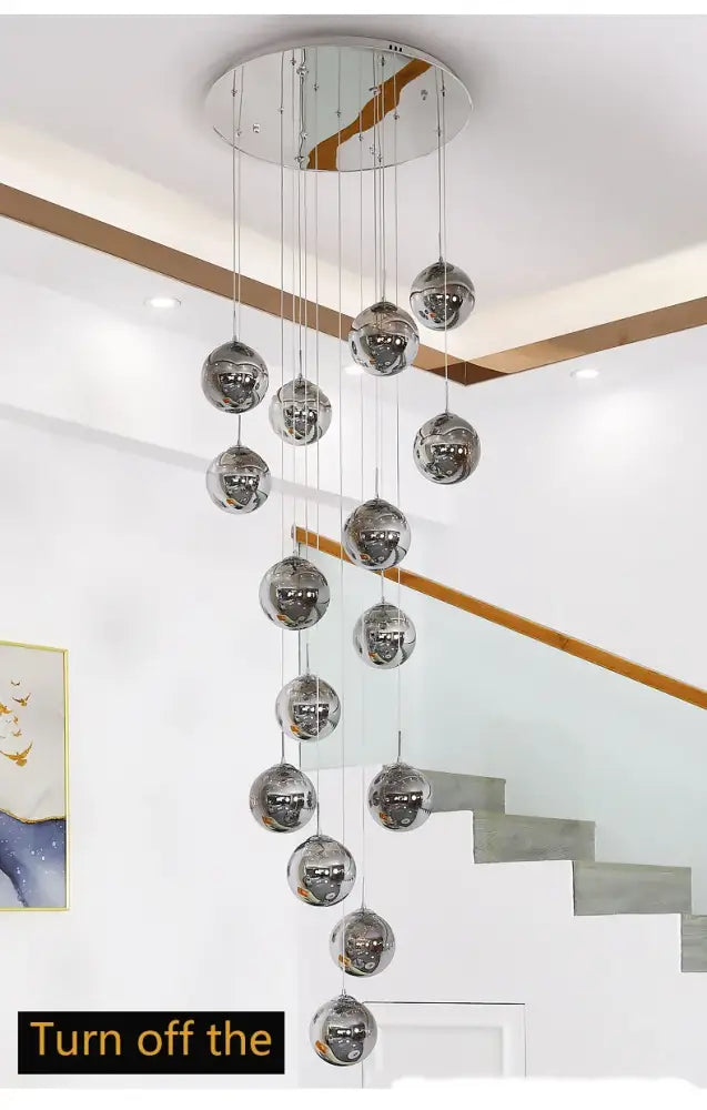 Modern spiral crystal ball chandelier dining room free shipping