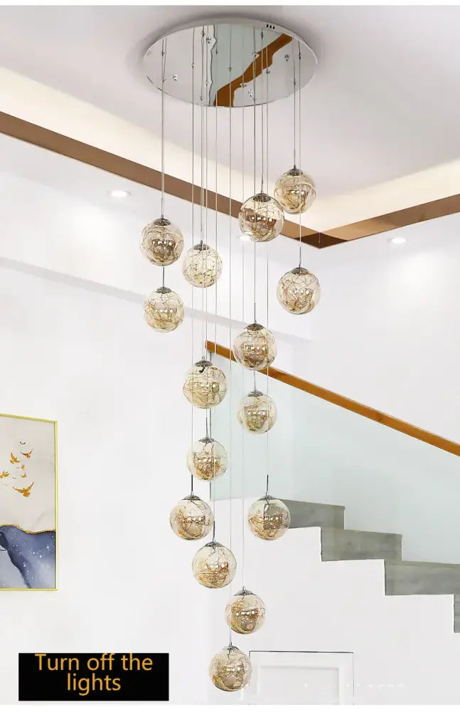 Modern spiral crystal ball chandelier dining room free shipping