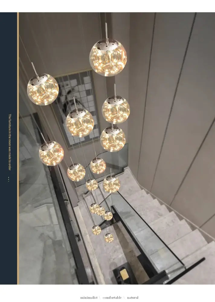Modern spiral crystal ball chandelier dining room free shipping