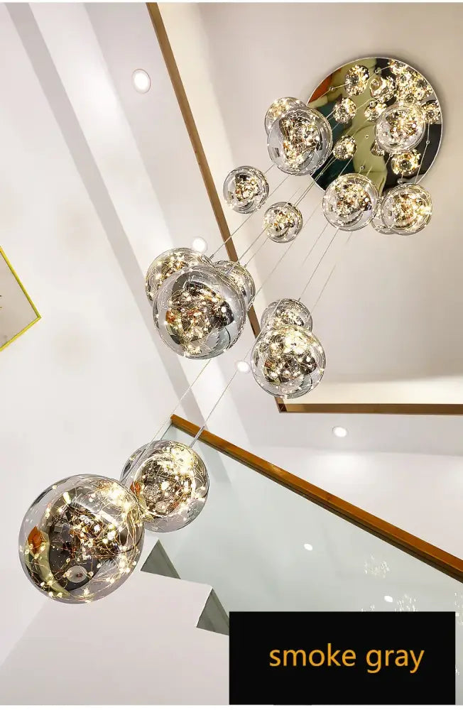 Modern spiral crystal ball chandelier dining room free shipping