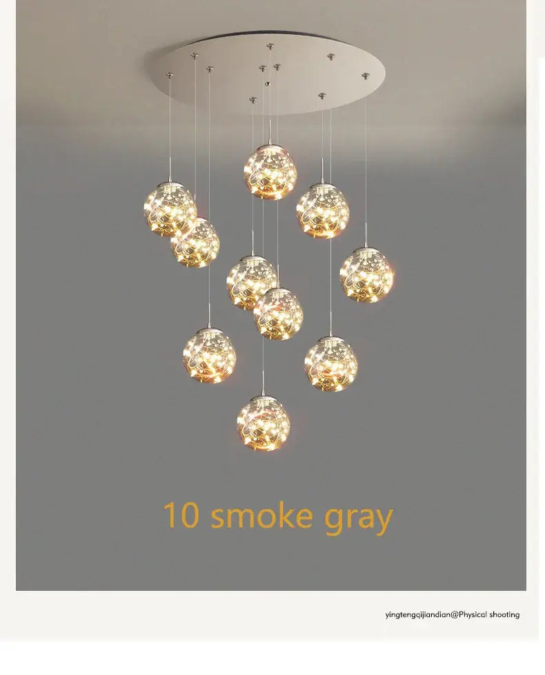 Modern spiral crystal ball chandelier dining room free shipping