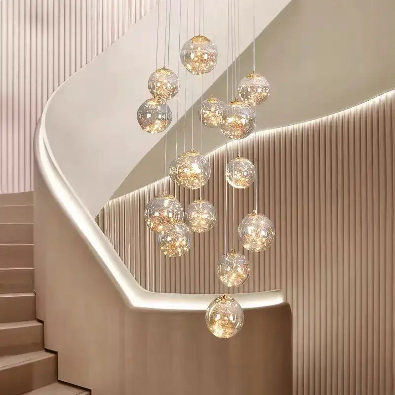 Modern spiral crystal ball chandelier dining room free shipping