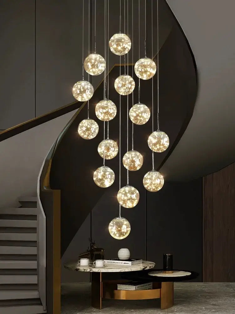 Modern spiral crystal ball chandelier dining room free shipping