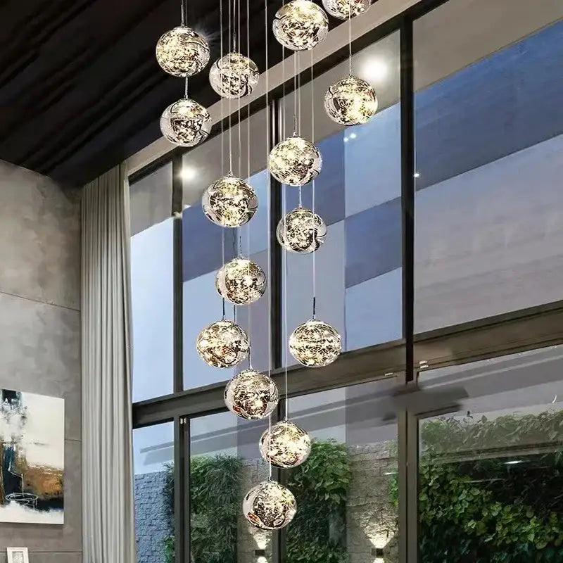 Modern spiral crystal ball chandelier dining room free shipping