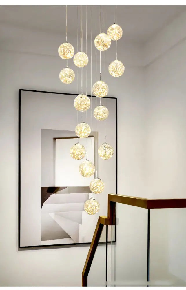 Modern spiral crystal ball chandelier dining room free shipping