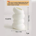 Modern sculptural spiral white vase living room ceramic decor