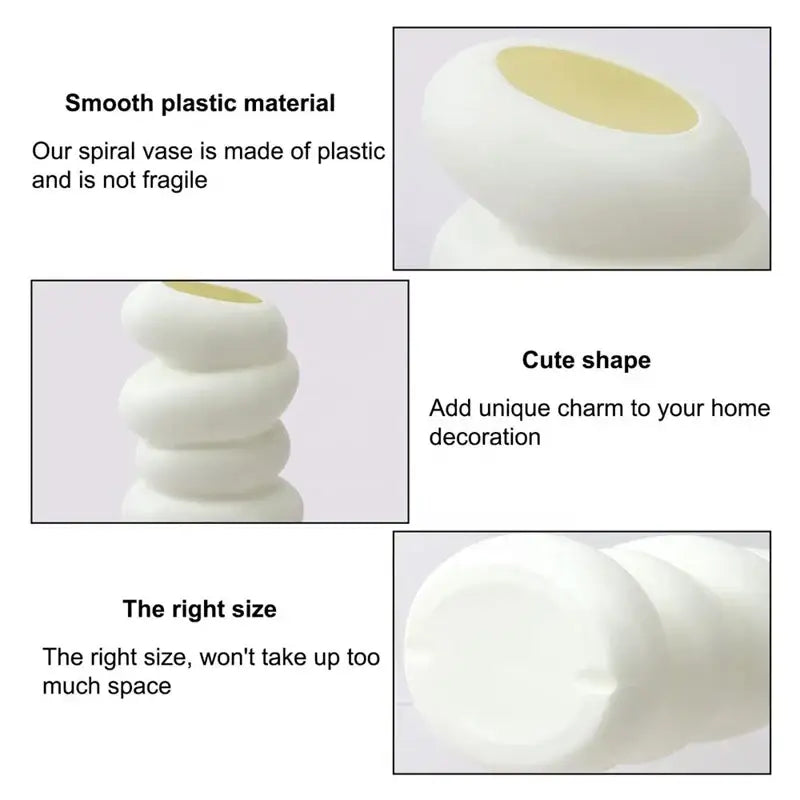 Modern spiral white vase living room ceramic decor