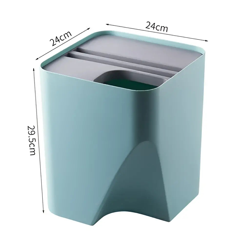 Decorbites stackable trash white & gray kitchen recycling bin
