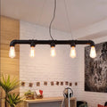 Industrial steampunk black island pendant light dining room e26