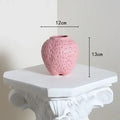 Pink ceramic cartoon strawberry flower vase for bedroom decor