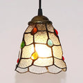 Tiffany amber stained glass trumpet ceiling lamp dining room pendant