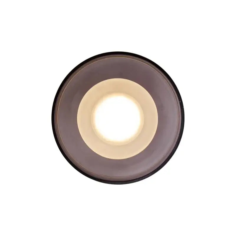 Modern circular gray glass led wall lamp bedroom sconces
