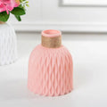 Modern ribbed pastel flower vase living room ceramic decor