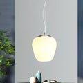 Modern chrome and opal glass pendant light kitchen island ceiling lamp