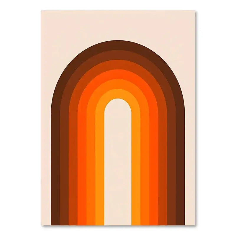 Retro sunset stripes art prints living room wall decor
