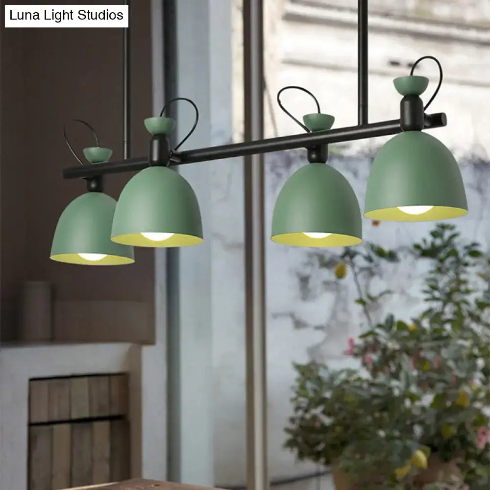 Modern mint green 4-light pendant – dining room 110v-120v light