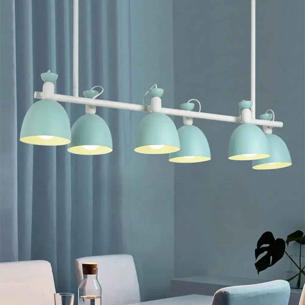 Modern mint green 4-light pendant – dining room 110v-120v light