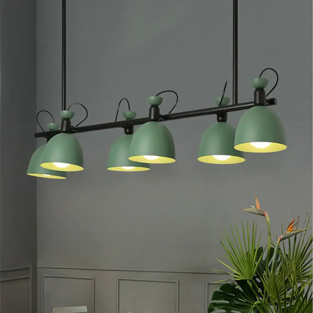 Modern mint green 4-light pendant – dining room 110v-120v light