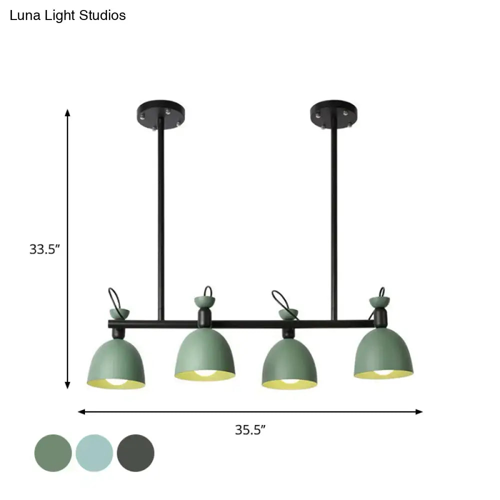 Modern mint green 4-light pendant – dining room 110v-120v light