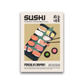 Minimalist sushi world cuisine canvas painting dining room wall art