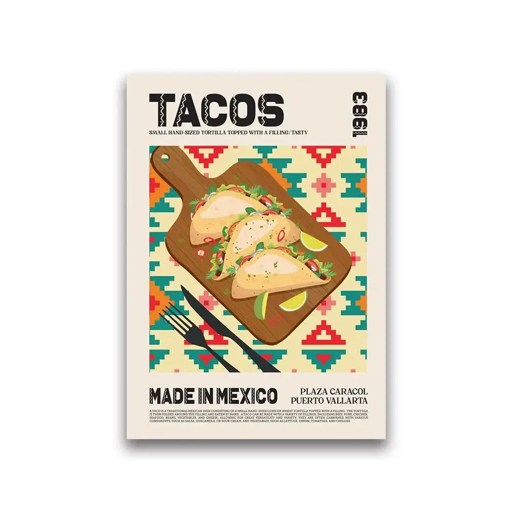 Bibimbap tasty world cuisine wall art kitchen decor poster