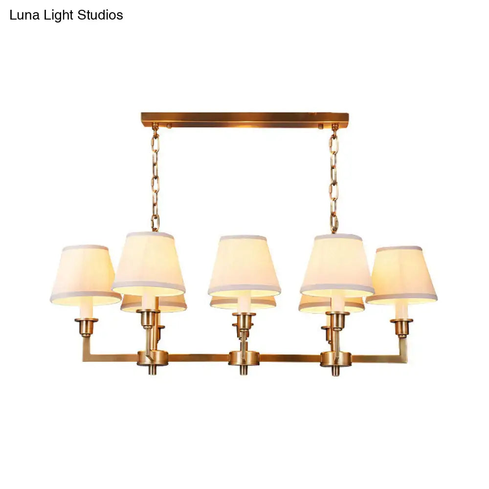 Traditional gold conic island ceiling light living room chandelier