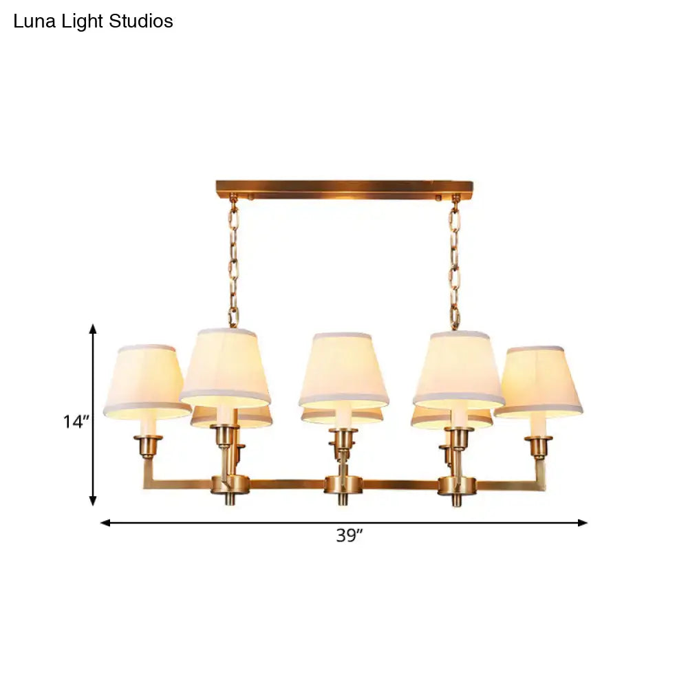 Traditional gold conic island ceiling light living room chandelier