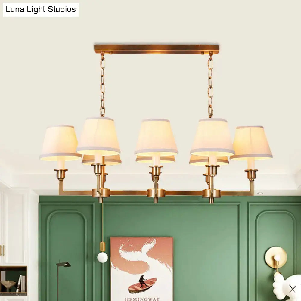 Traditional gold conic island ceiling light living room chandelier