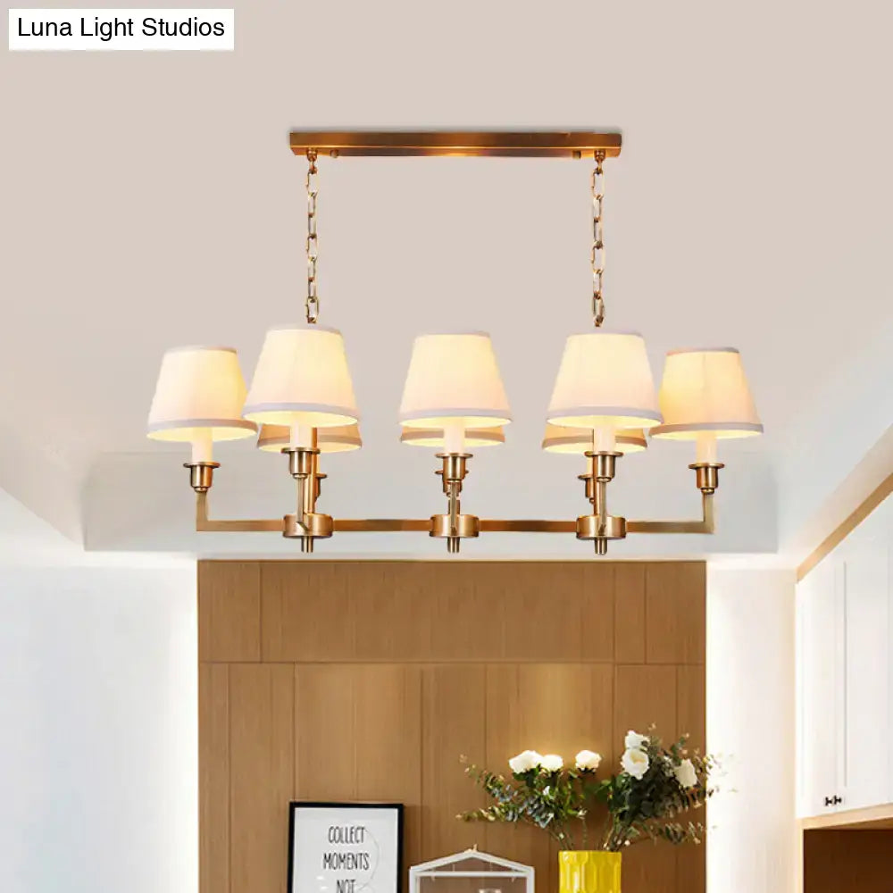 Traditional gold conic island ceiling light living room chandelier