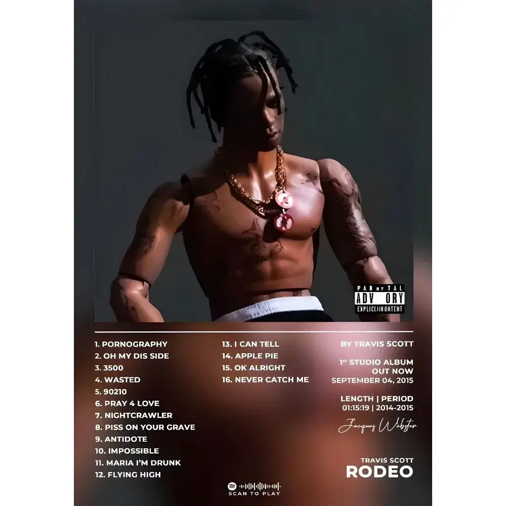 Travis scott framed album poster bedroom waterproof wall art
