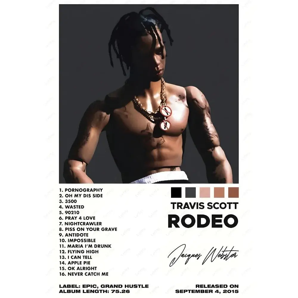 Travis scott framed album poster bedroom waterproof wall art