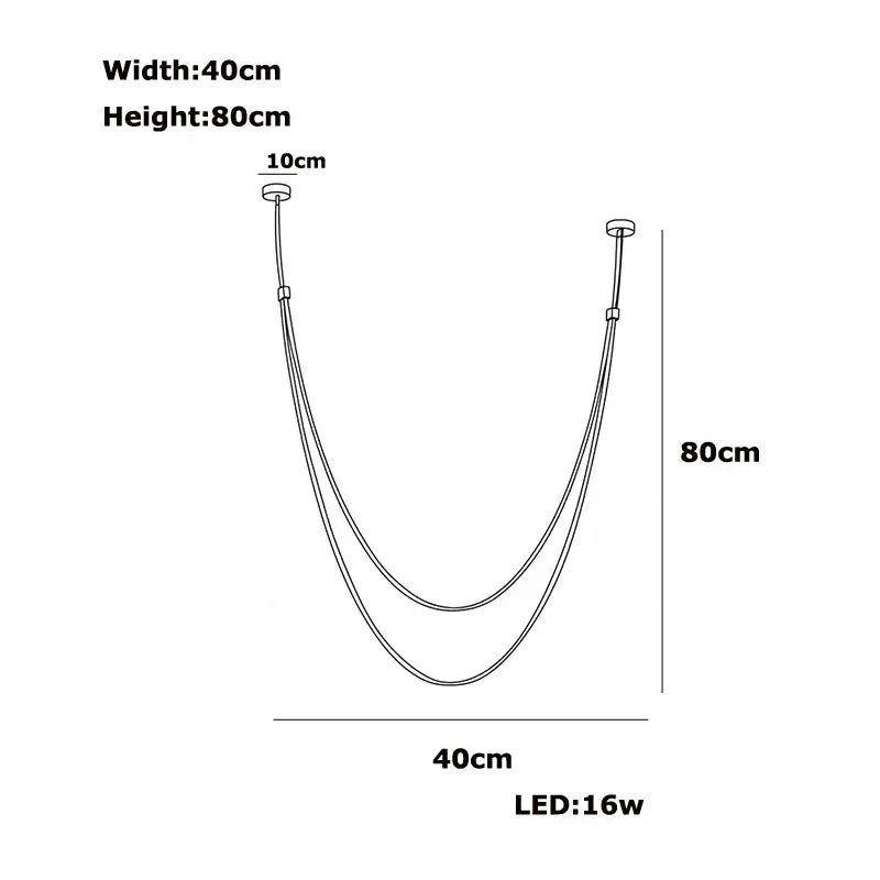 Minimalist silver flexible leather belt wall lamp bedroom light